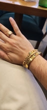 Bracelet de tressage de luxe fait à la main pour hommes, Pave CZ, tête de léopard.