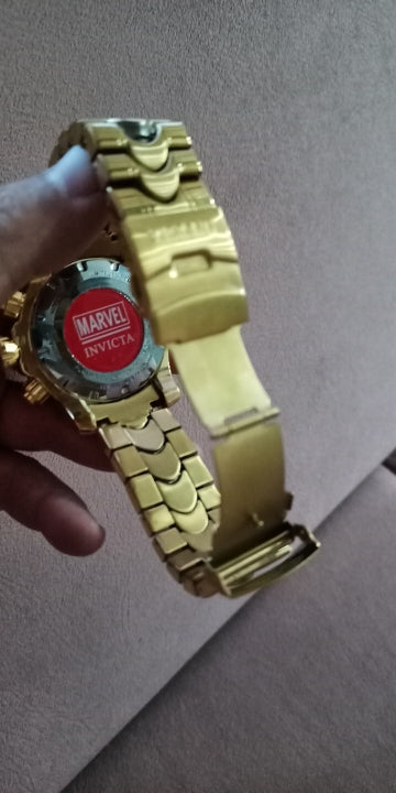 Montre de luxe en or 18 carats pour hommes étanche originale.