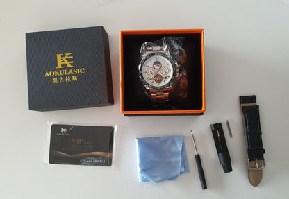 Montre mécanique automatique pour hommes remontage automatique.