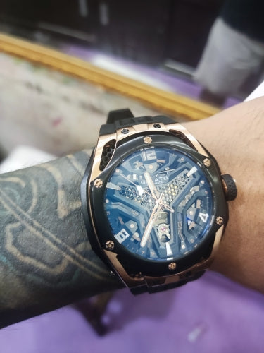 Montre Mécanique existent pour Hommes Design Seton Tourbillon.