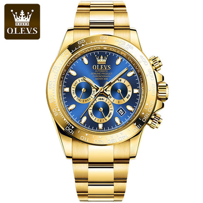 montre pour hommes étanche mécanique automatique montres chronographe.