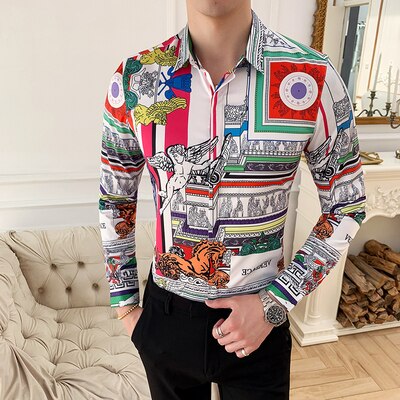 Chemise à manches longues pour hommes Nouvelle mode.
