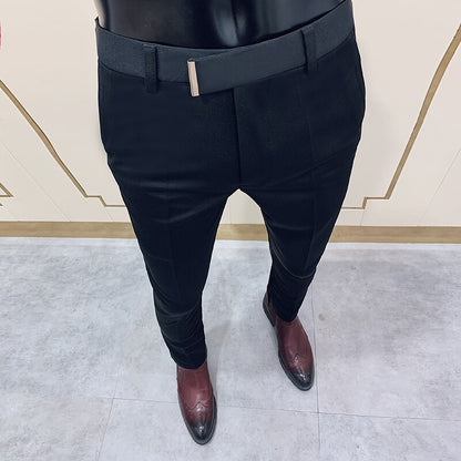 Pantalon Slim Fit pour hommes, pantalon décontracté, longueur de rinçage, haute qualité, printemps, 2022