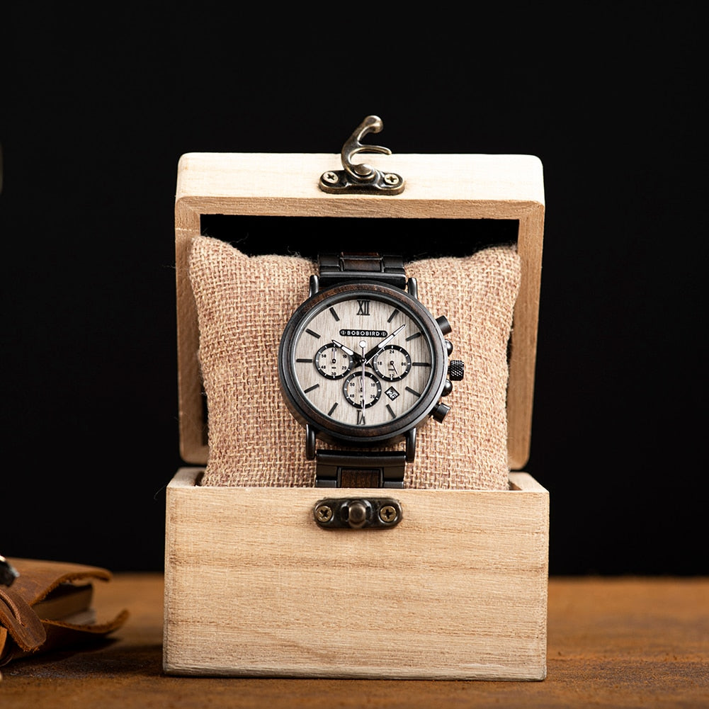Montre en bois pour hommes et femmes luxe haut qualité.