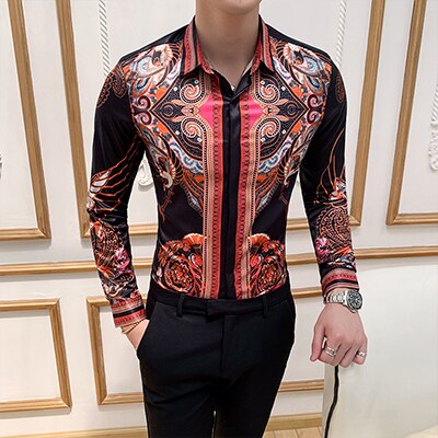 Chemise à manches longues pour hommes Nouvelle mode.