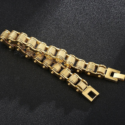 Bracelet en acier inoxydable pour hommes chaîne à maillons.