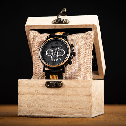 Montre en bois pour hommes et femmes luxe haut qualité.