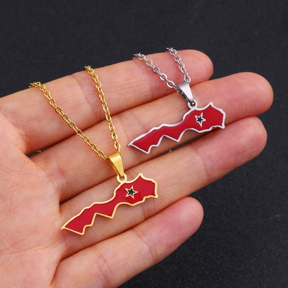 Collier pendentif kingdom of morocco pour hommes et femmes.