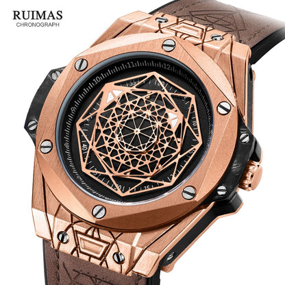 montres de sport militaire pour hommes, montre-bracelet de luxe avec bracelet en cuir.