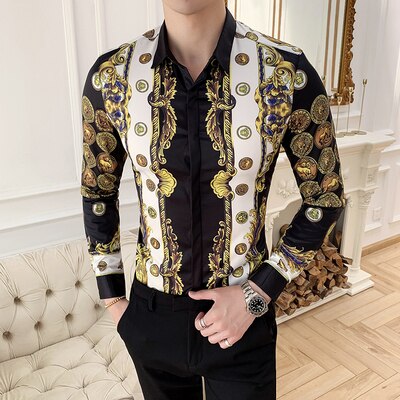 Chemise à manches longues pour hommes Nouvelle mode.
