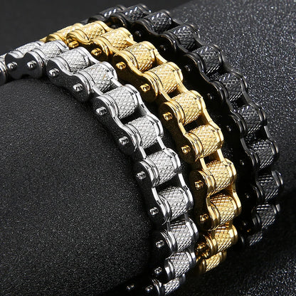 Bracelet en acier inoxydable pour hommes chaîne à maillons.