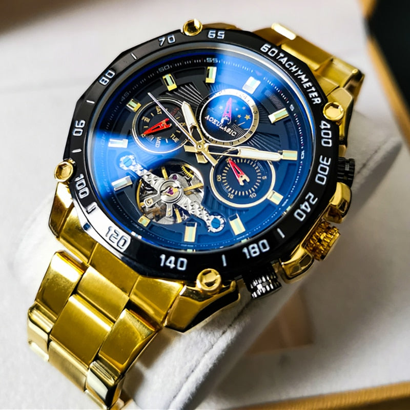 Montre mécanique automatique pour hommes remontage automatique.