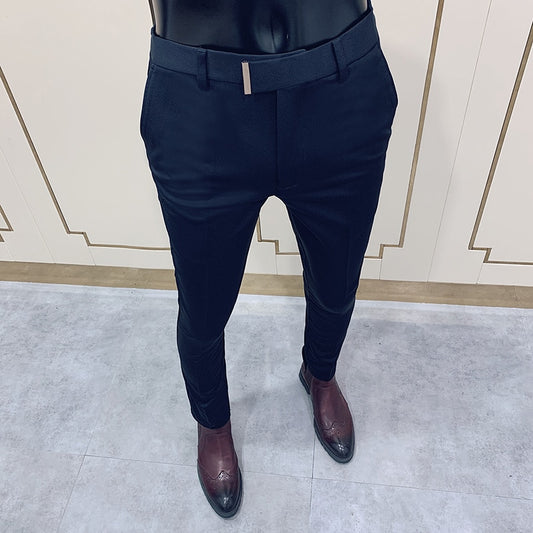 Pantalon Slim Fit pour hommes, pantalon décontracté, longueur de rinçage, haute qualité, printemps, 2022