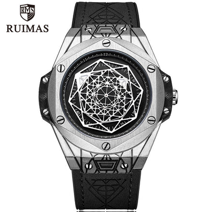 montres de sport militaire pour hommes, montre-bracelet de luxe avec bracelet en cuir.