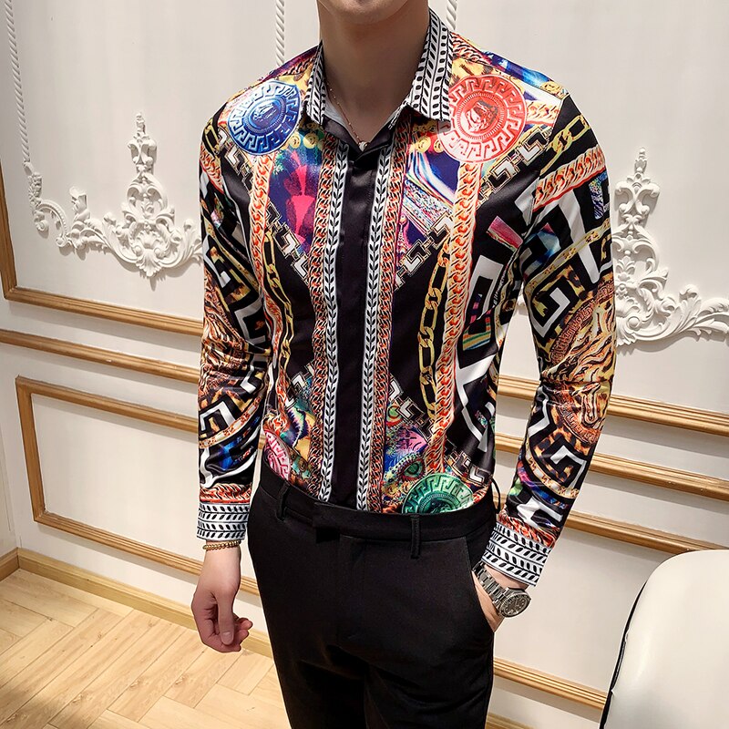 Chemise à manches longues pour hommes Nouvelle mode.