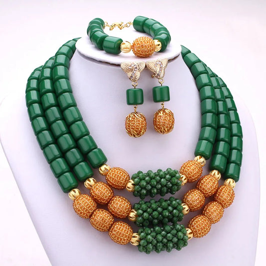 ensemble de bijoux Luxe perle de corail artificiel.