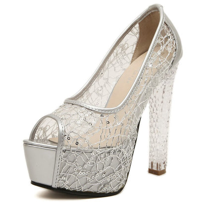 Chaussures à talons hauts pour femmes, escarpins à plateforme.