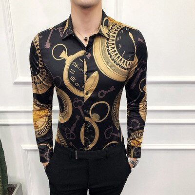 Chemise à manches longues pour hommes Nouvelle mode.