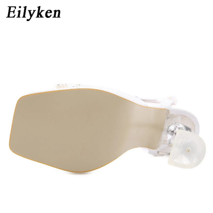 Sandales luxure cristal talons hauts pour femme.