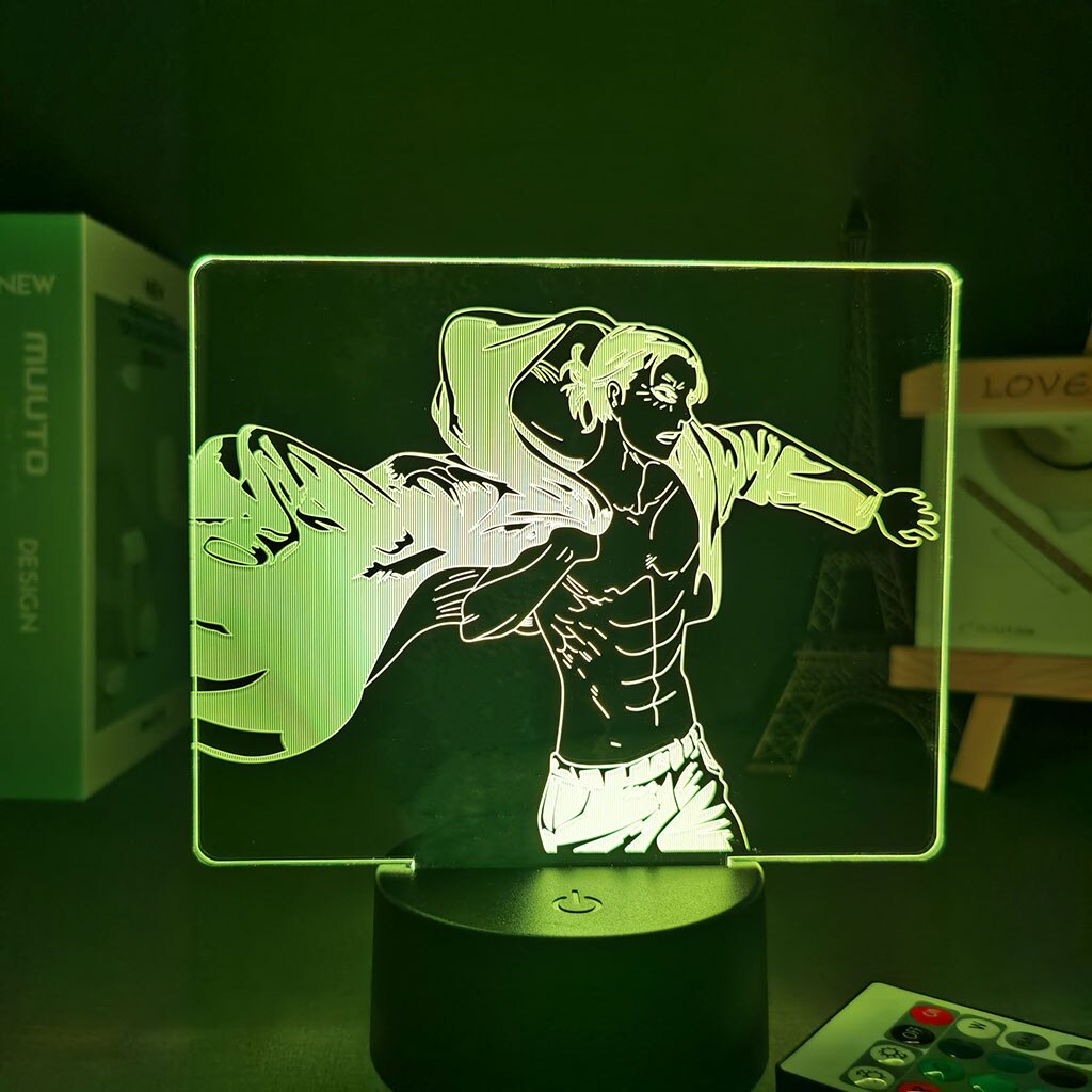 Lampe LED en 3d représentant les titans.