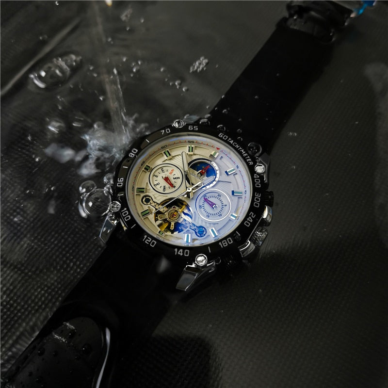 Montre mécanique automatique pour hommes remontage automatique.