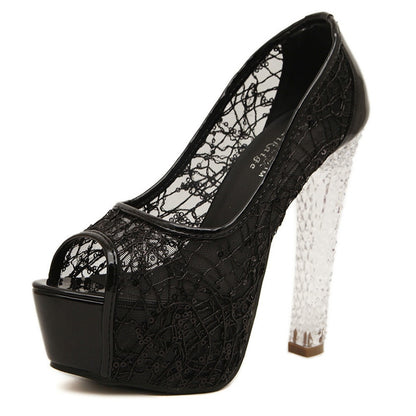 Chaussures à talons hauts pour femmes, escarpins à plateforme.