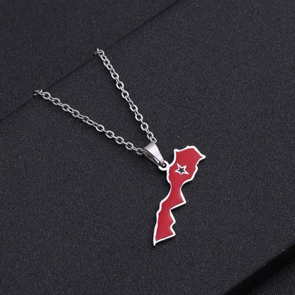 Collier pendentif kingdom of morocco pour hommes et femmes.