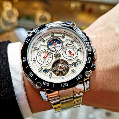 Montre mécanique automatique pour hommes remontage automatique.