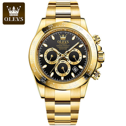 montre pour hommes étanche mécanique automatique montres chronographe.