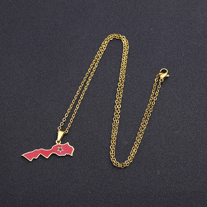 Collier pendentif kingdom of morocco pour hommes et femmes.