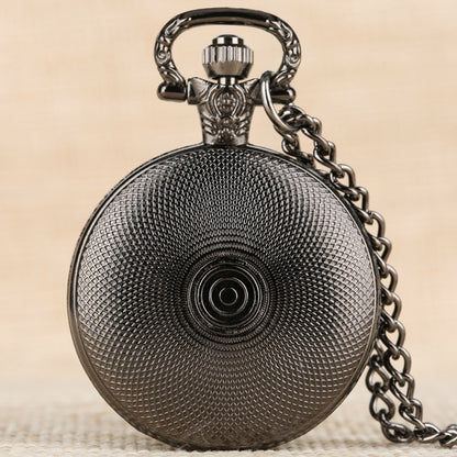 Montre de poche à quartz rétro plaquée fongique Bitcoin.