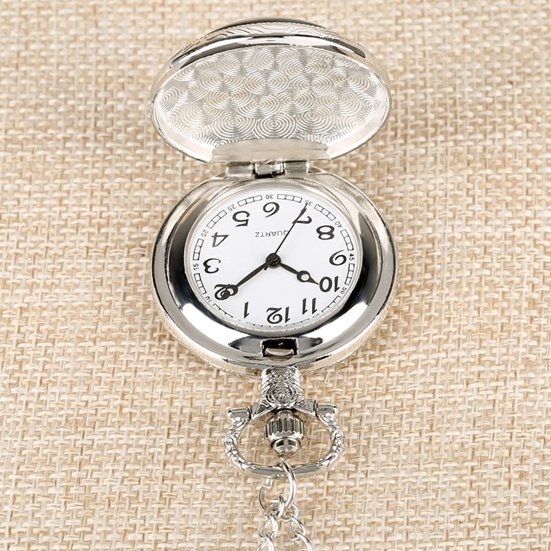 Montre de poche à quartz rétro plaquée fongique Bitcoin.