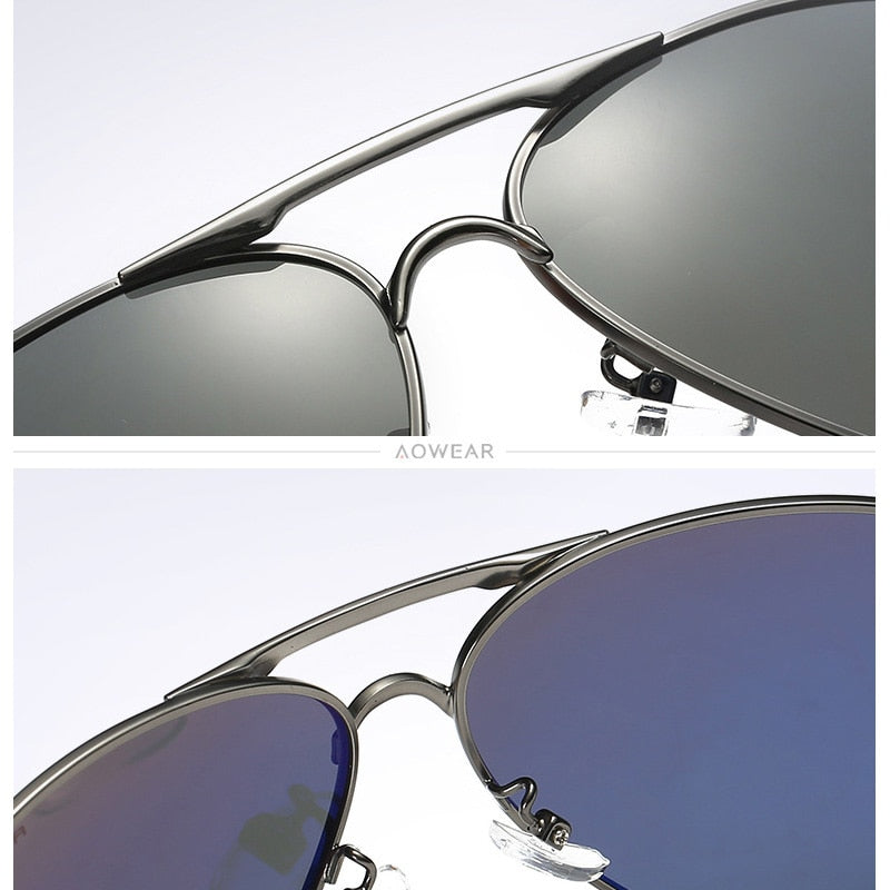 Lunettes de soleil d'aviation pour hommes luxe.