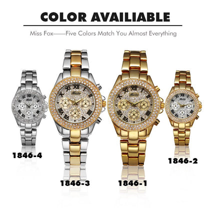 Montre luxe élégante pour femme avec chiffres romains .