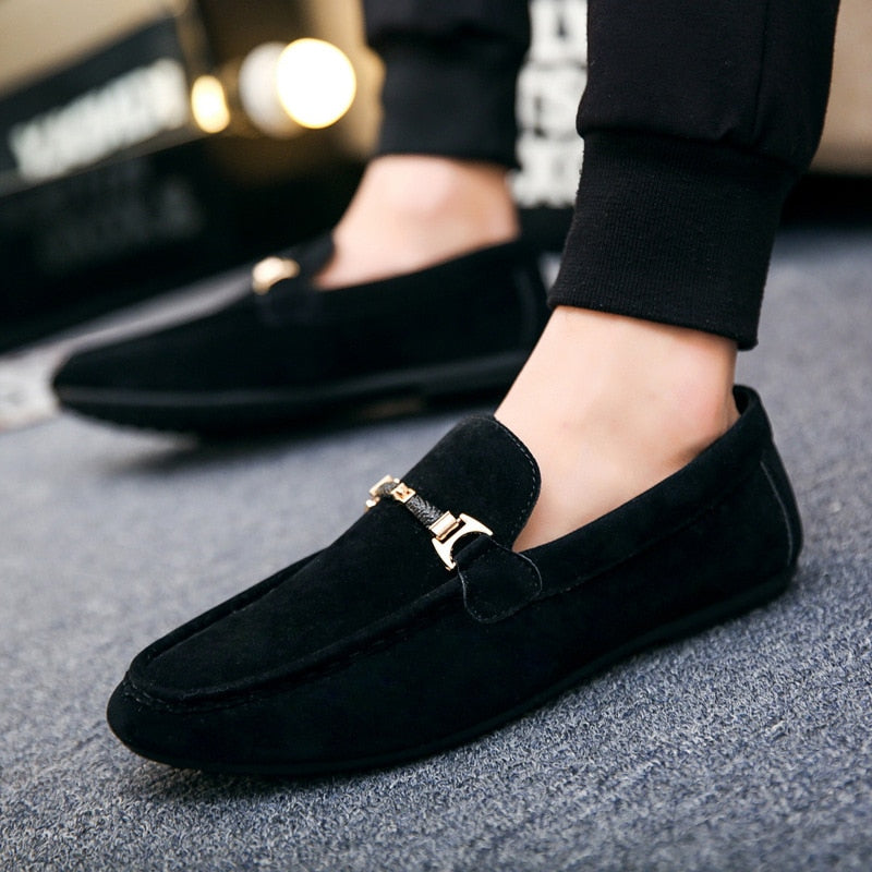 Mocassins d'été pour hommes, chaussures de conduite à pois.