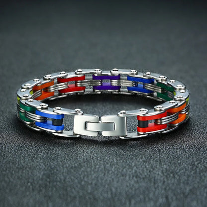 Bracelet en Silicone et Acier Inoxydable pour Homme et Femme.