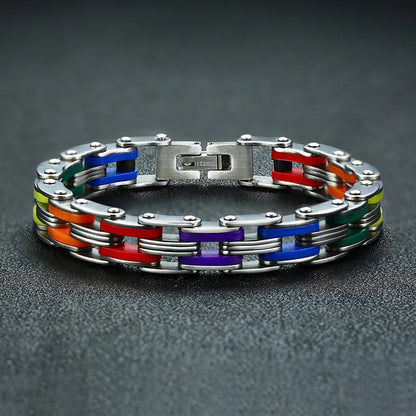 Bracelet en Silicone et Acier Inoxydable pour Homme et Femme.