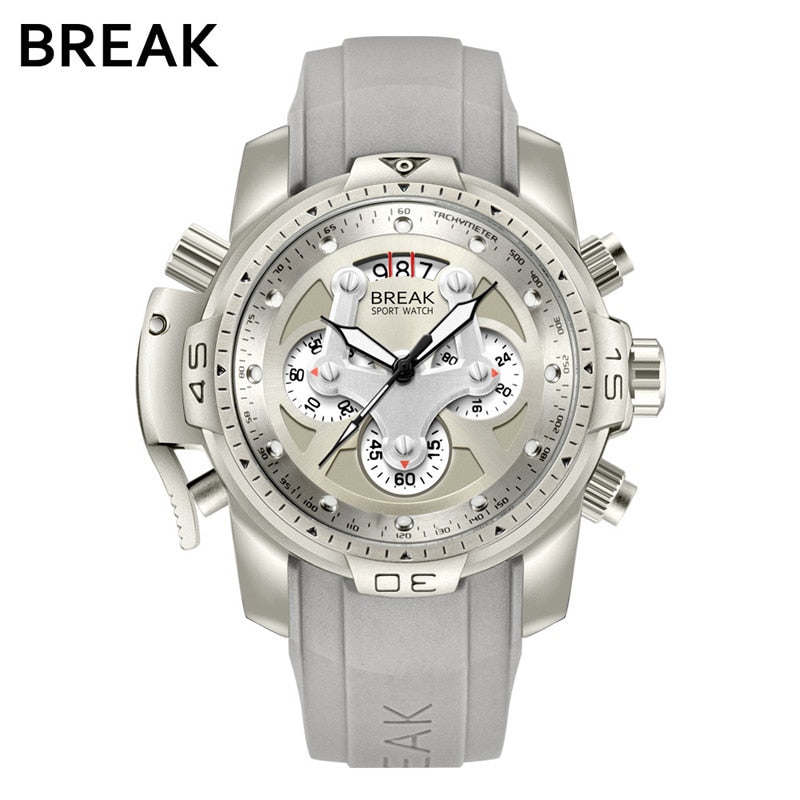 Montre homme luxe à quartz étanche,montre chronographe.