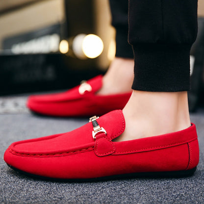Mocassins d'été pour hommes, chaussures de conduite à pois.