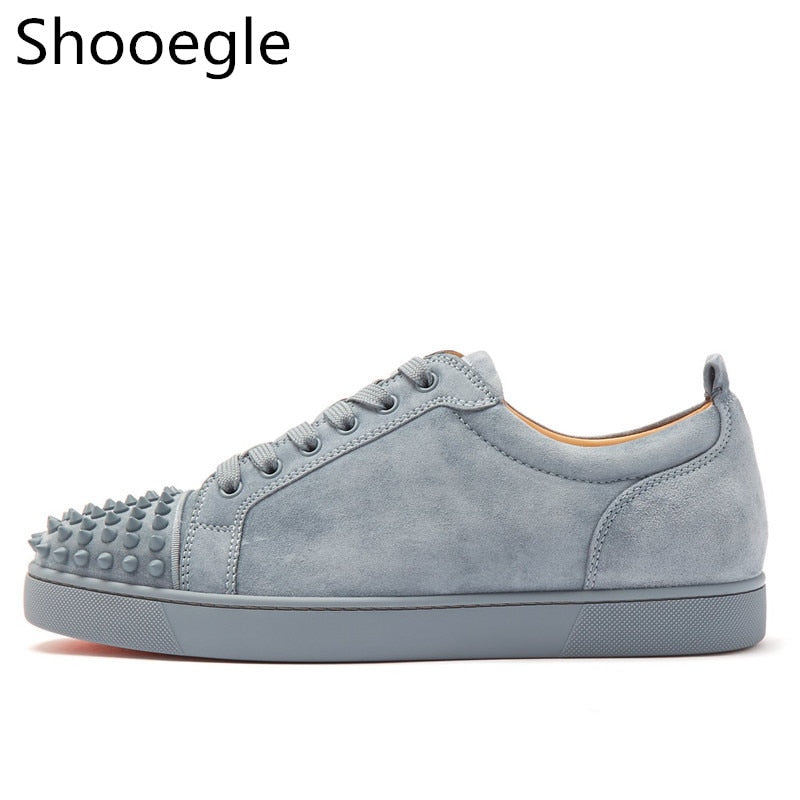 Chaussures Décontractées en Daim Gris pour Homme.
