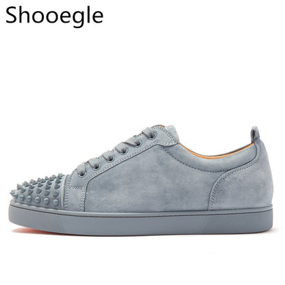 Chaussures Décontractées en Daim Gris pour Homme.