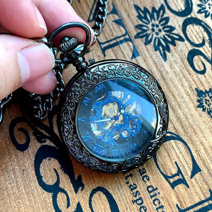 Montre de poche mécanique à chiffres romains.