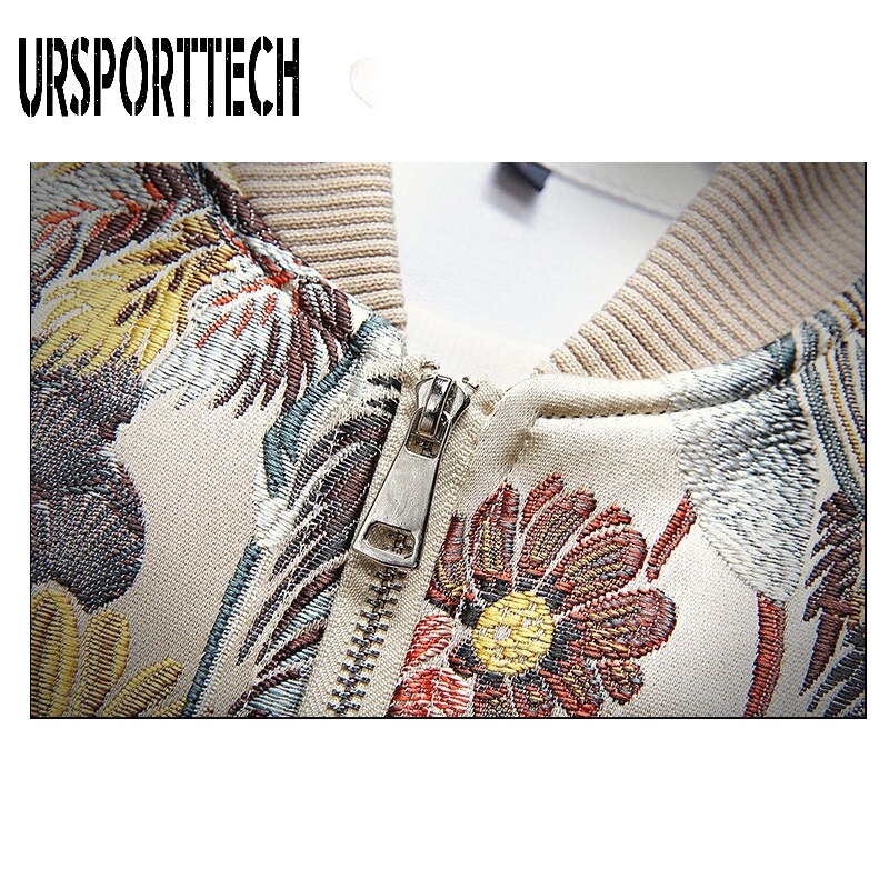 Veste Décontractée Hommes, veste Broderie Slim Fit Bomber,coupe-Vent.