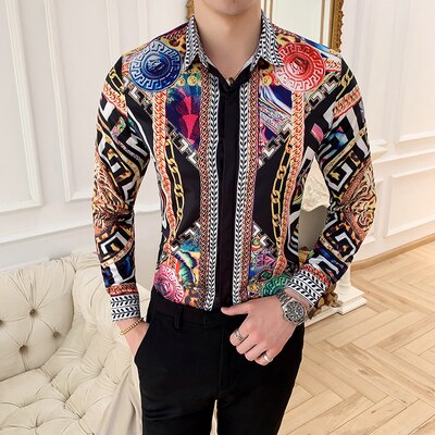 Chemise à manches longues pour hommes Nouvelle mode.