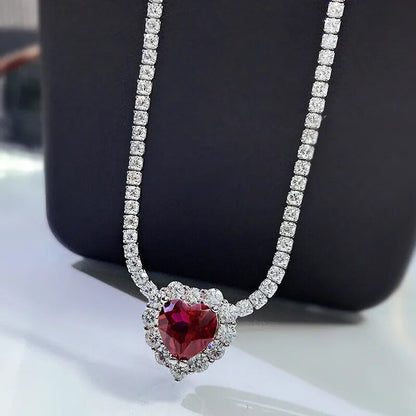collier avec pendentif en diamant pour femmes 100% argent Sterling 925.