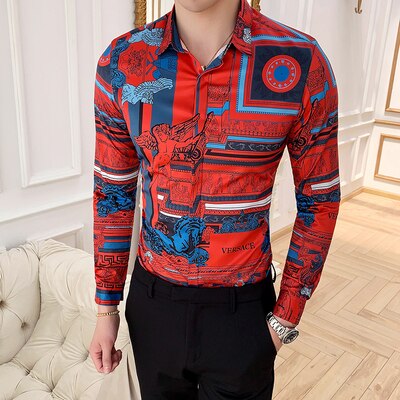 Chemise à manches longues pour hommes Nouvelle mode.