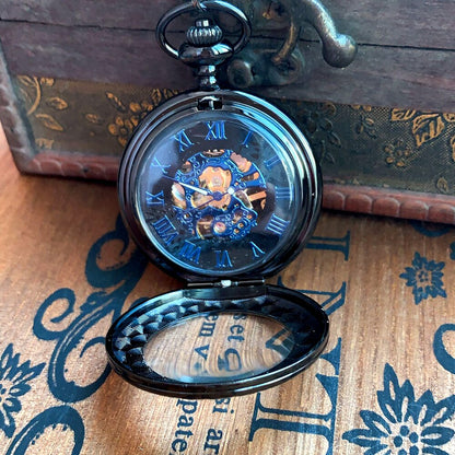 Montre de poche mécanique à chiffres romains.
