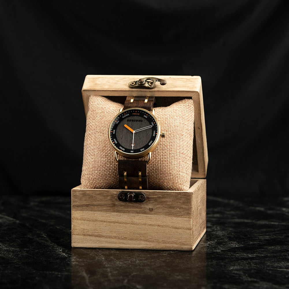 Montre en bois pour hommes et femmes luxe haut qualité.