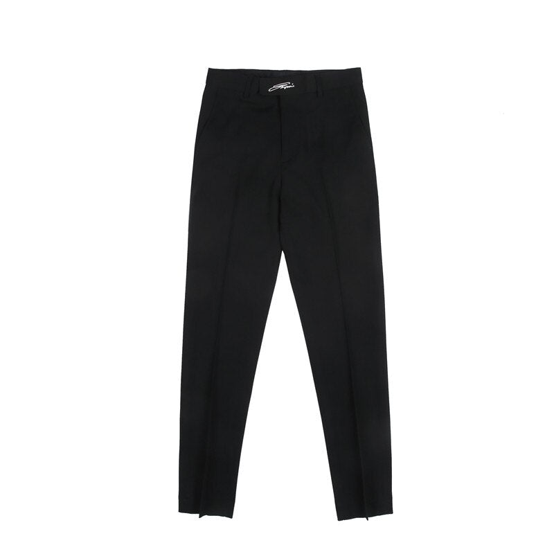 Pantalon de costume brodé pour homme, tenue d'affaires, décontracté.