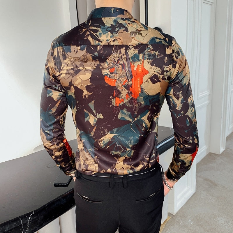 Chemise à manches longues pour hommes nouveau design coupe couvertes.